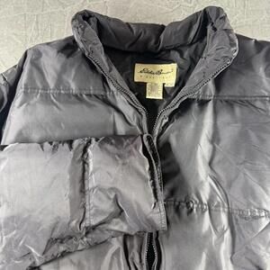 L.L. Bean Jacket Women's XL Black Puffer Goose Down Vintage